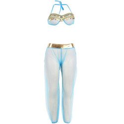 Subblime - Ensemble Lingerie Bleu Style Indien L/Xl